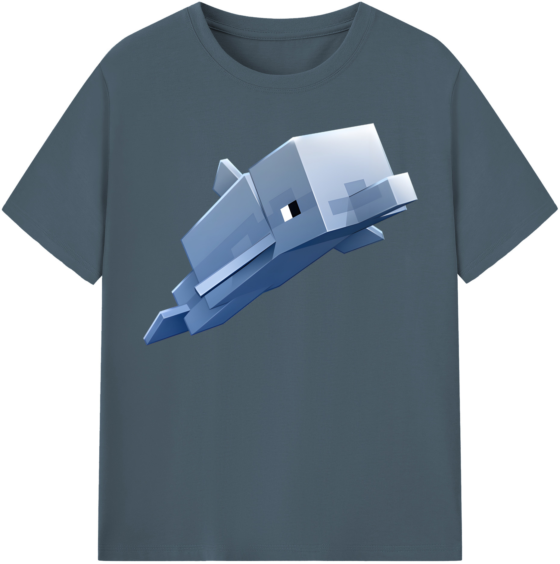 （画像用） マインクラフト ブロックの世界 Minecraft MC Block world 綿100％半袖Tシャツ（フロントプリント）